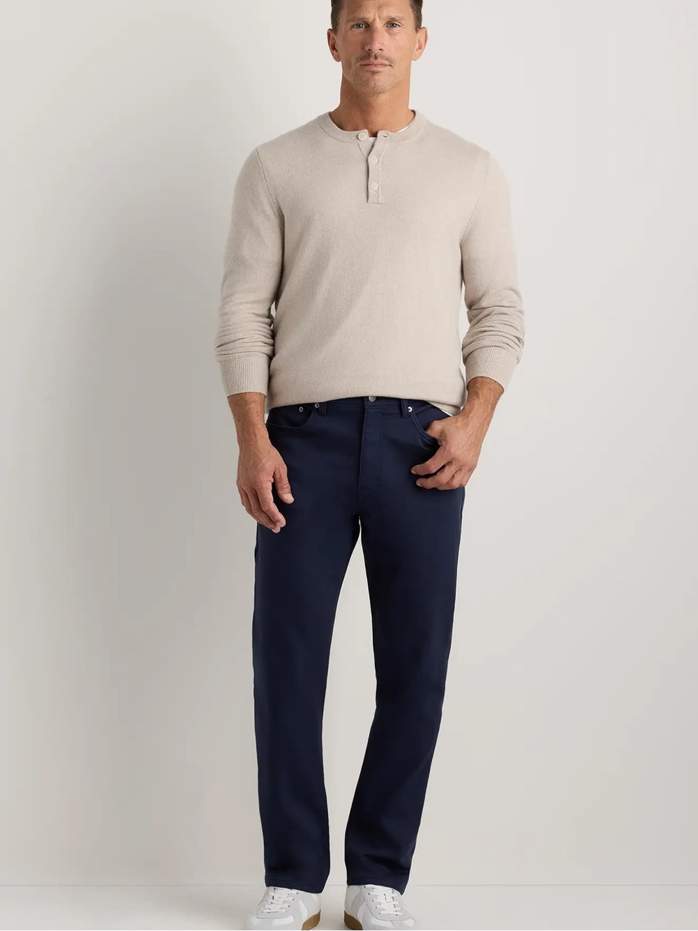 Quince Navy Blue Comfort stretch 5 pocket pants with Tag. Never worn.